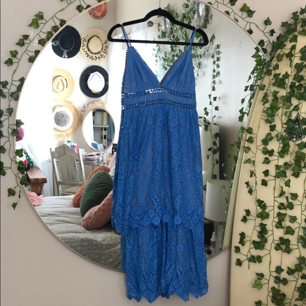 SAYLOR Blue Lace Dress